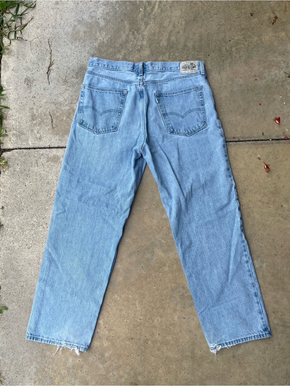 Silver tab Levi's Relaxed Straight Light Blue Jeans
